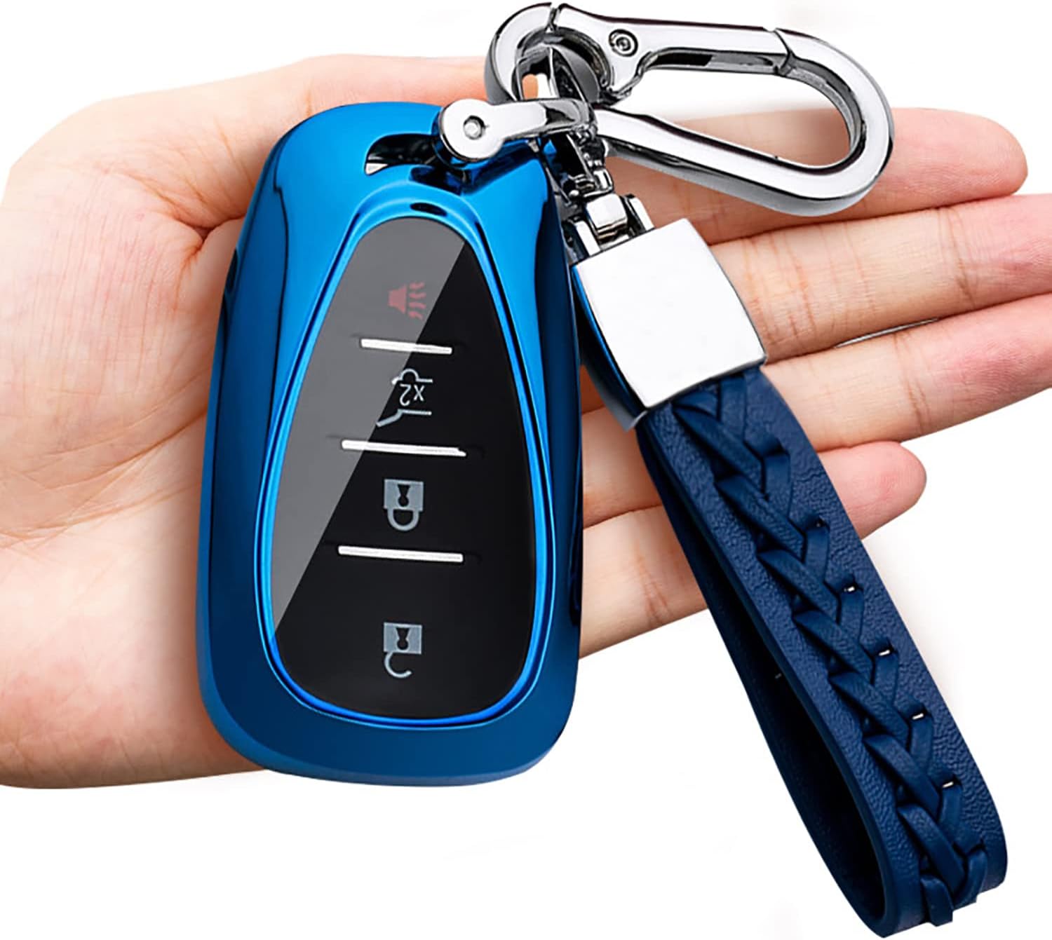 Funda para llavero Chevy, funda protectora de TPU con llavero compatible con Chevy 2024 2023 2022 2021 2020 Malibu Camaro Cruze Traverse Volt Bolt