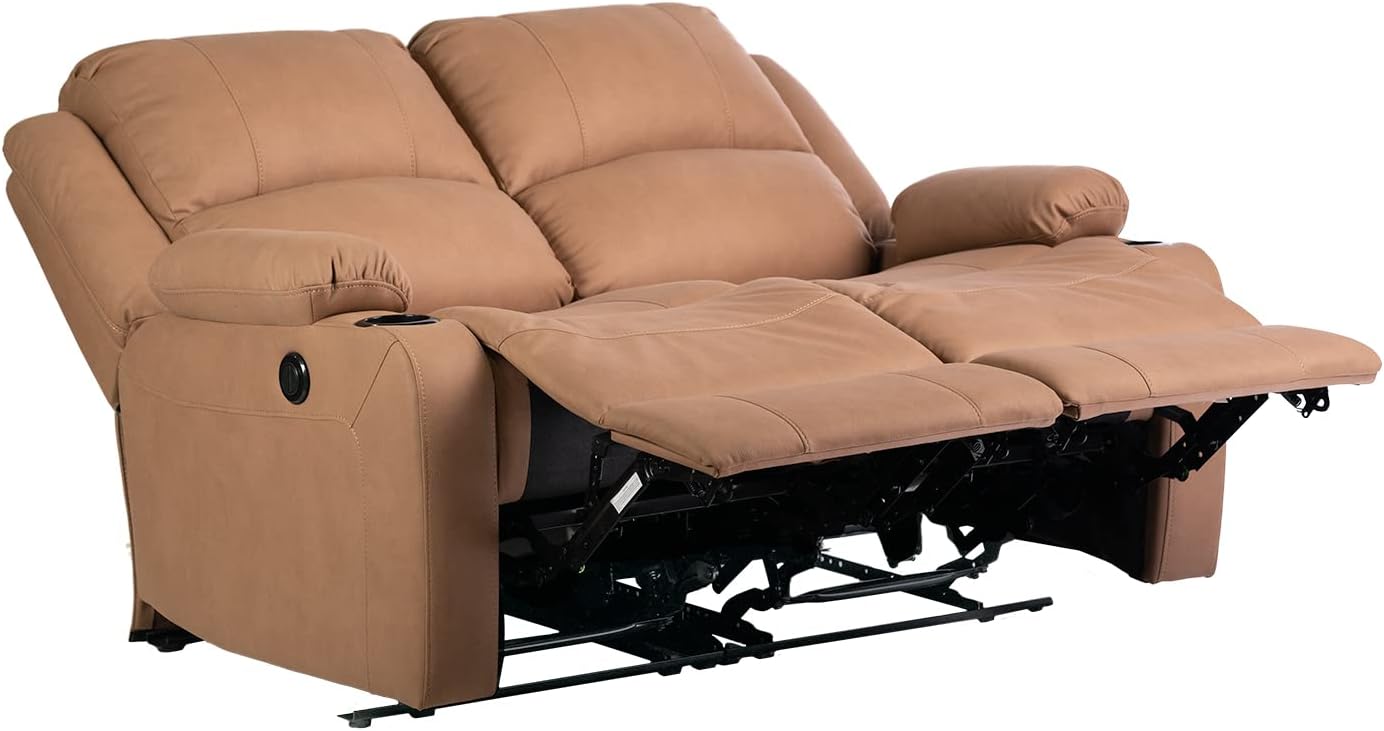 Asientos reclinables de pared de 58 pulgadas  Sofá reclinable doble para caravana  Sofá RV  Sofá reclinable de pared  Asiento de teatro RV  Mueble