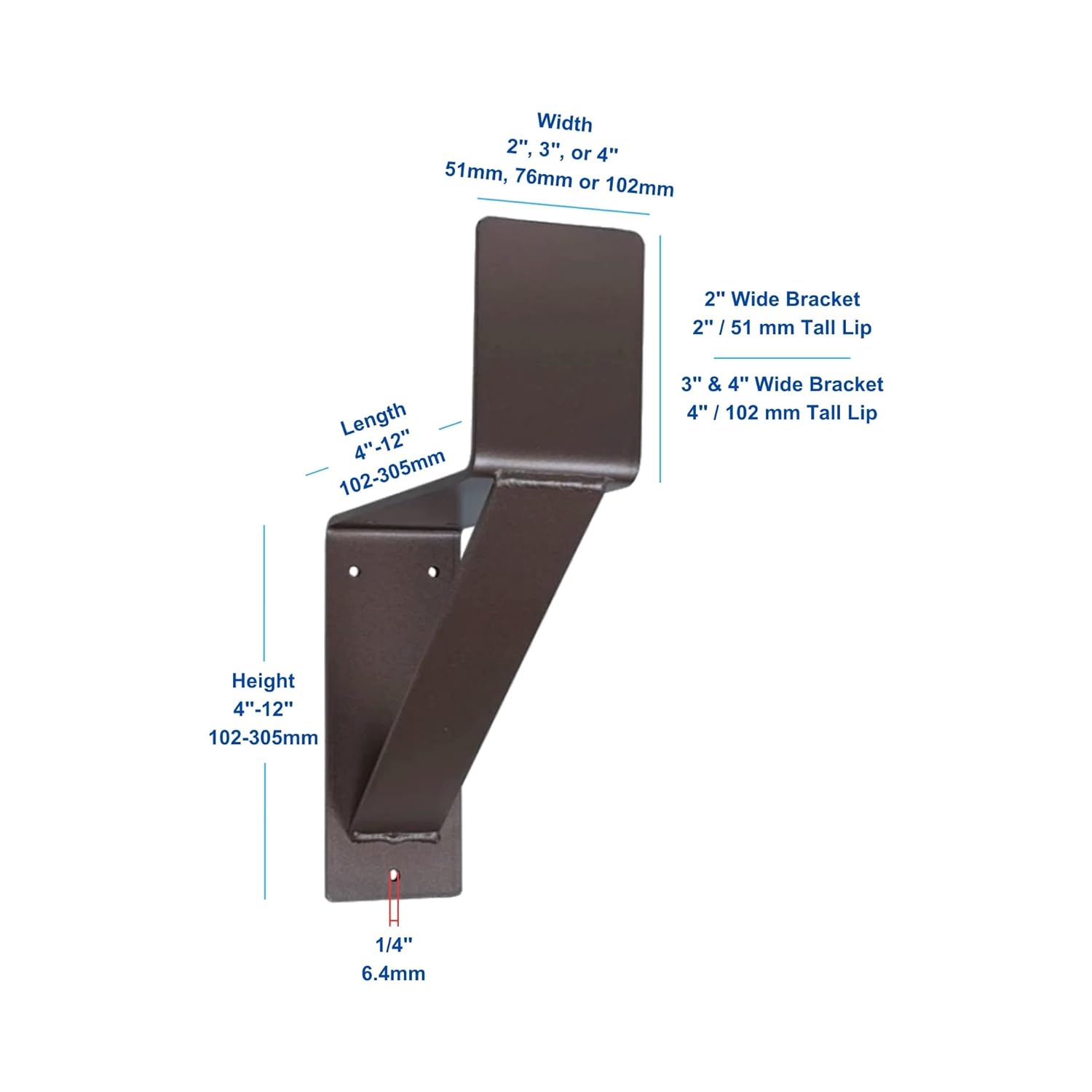 Premium Mantel Bracket Corbel 2 Pack, Heavy Duty Fireplace Shelf Bracket, Sturdy Supports and Easy Installation, Hand Made in USA (2, 6″ x 6″)