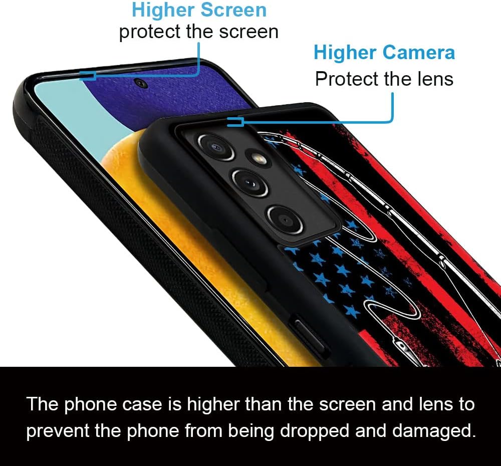 Funda compatible con Samsung Galaxy A14 5G, funda protectora lateral de TPU suave compatible con Samsung Galaxy A14 5G con diseño de bandera de