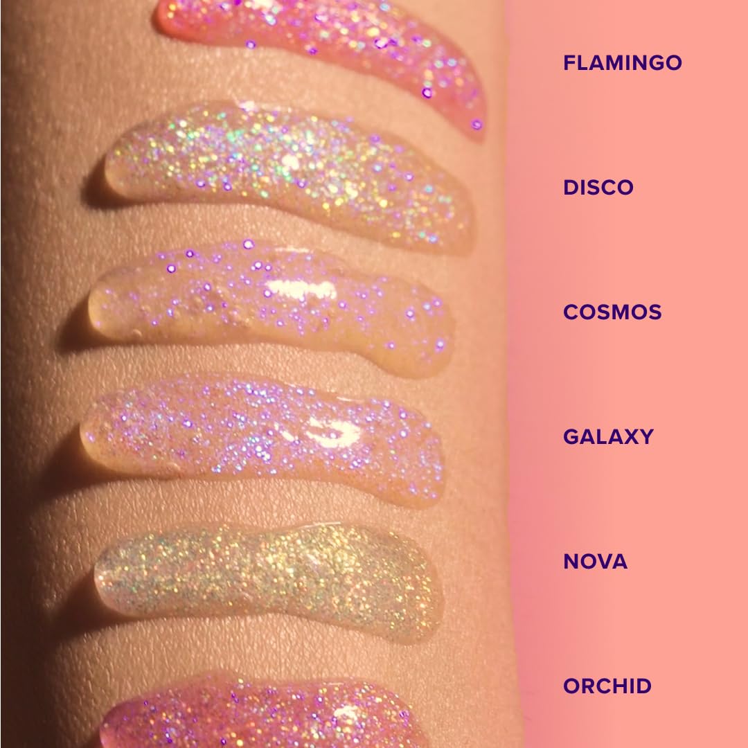 UNICORN SNOT Kit de brillo de labios con purpurina, brillo de labios brillante de larga duración, fórmula no pegajosa vegana y libre de crueldad,