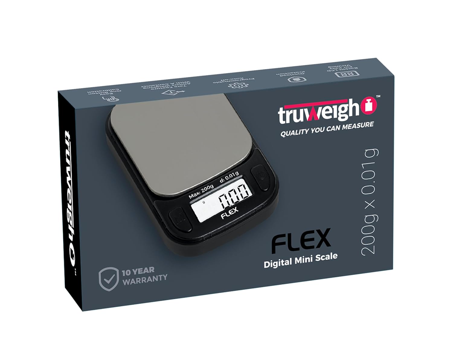 Flex – Mini báscula digital de 7.05 oz x 0.00 oz, báscula digital de cocina, báscula digital de viaje, báscula portátil de alimentos, báscula de