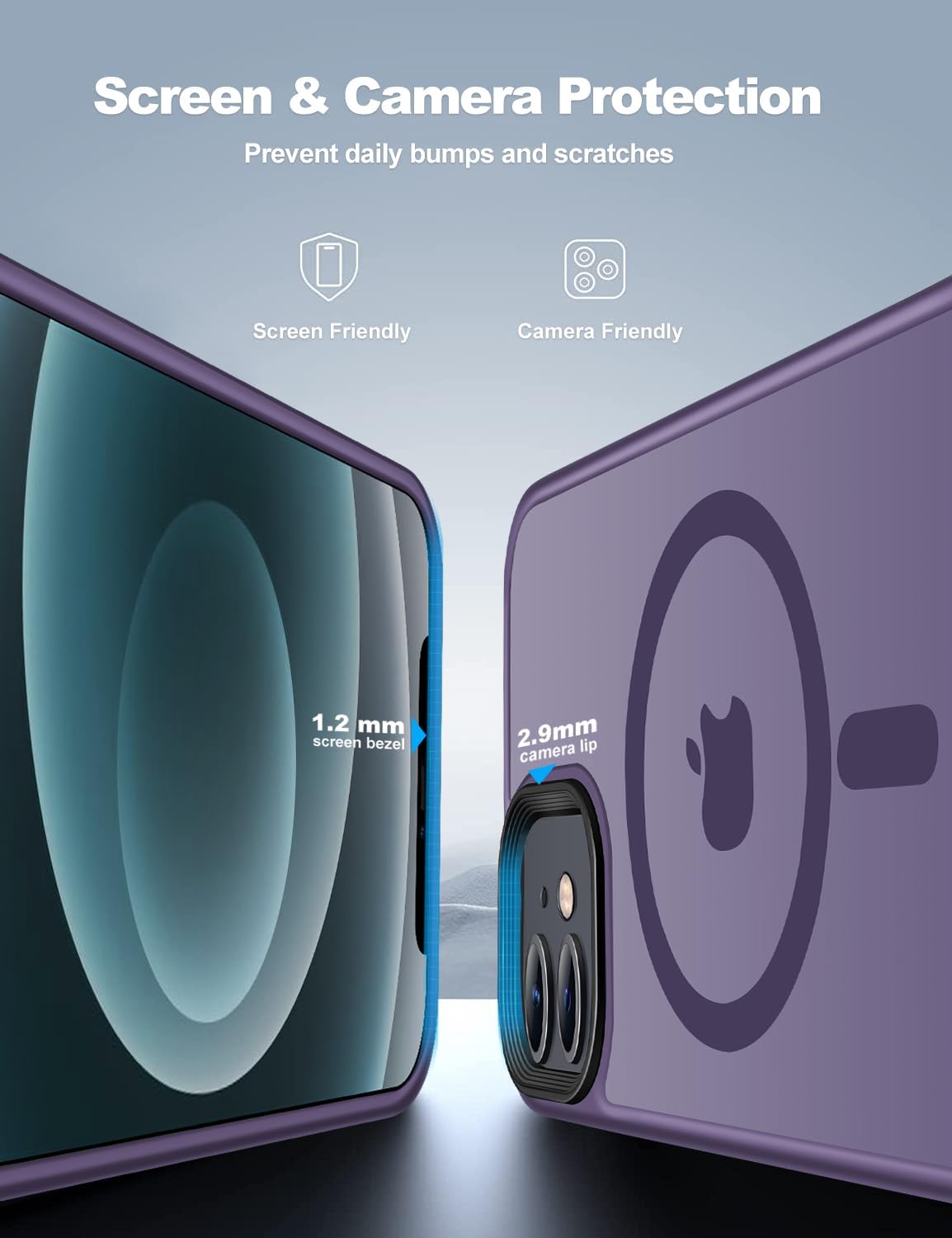 Tigowos Funda con diseño diseñado para iPhone 12 y iPhone 12 Pro, compatible con MagSafe de 10 pies, resistente a las caídas, sensación de piel