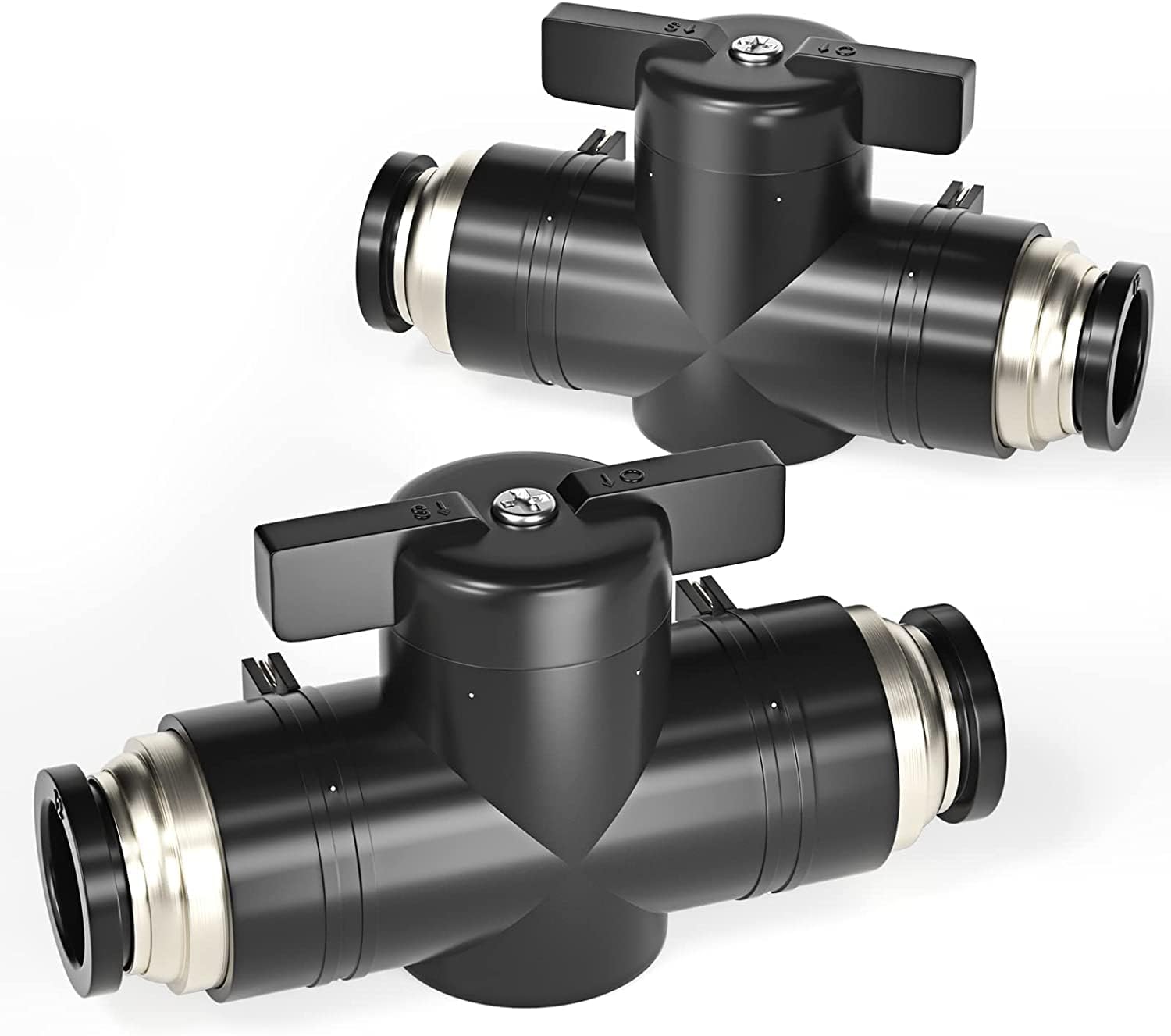 TAILONZ PNEUMATIC BVU-14 OD válvula de bola de control de flujo de aire válvula de empuje para conectar el accesorio (paquete de 5)