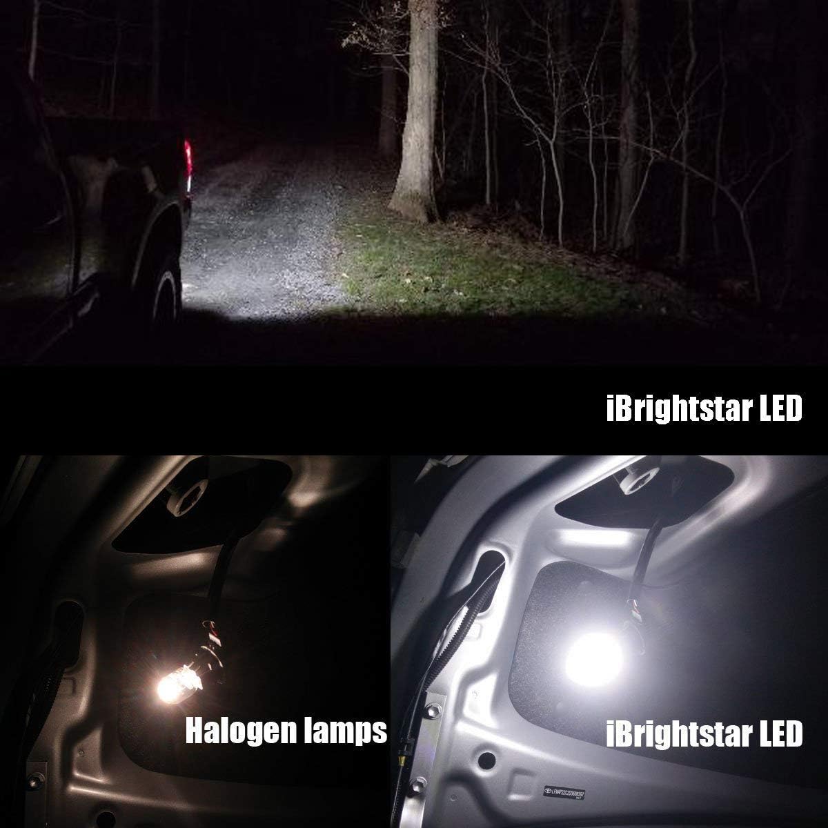 iBrightstar Luces LED intermitentes de 9-30 V intermitentes de marcha atrás 7440 7443 T20 bombillas LED con proyector de repuesto para luces de