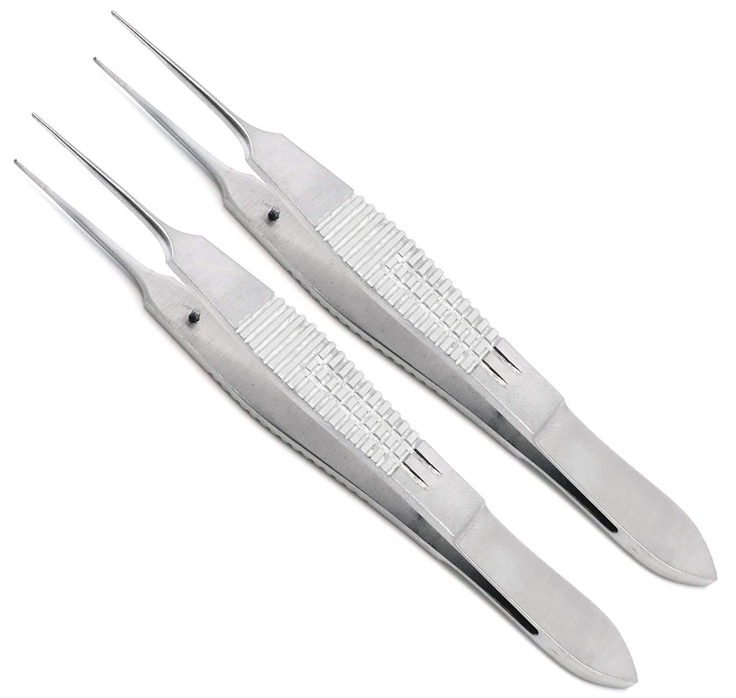 2 pinzas Castroviejo de 4 pulgadas para atar sutura quirúrgica 0.012 in y 0.020 in 1×2 Premium Instruments