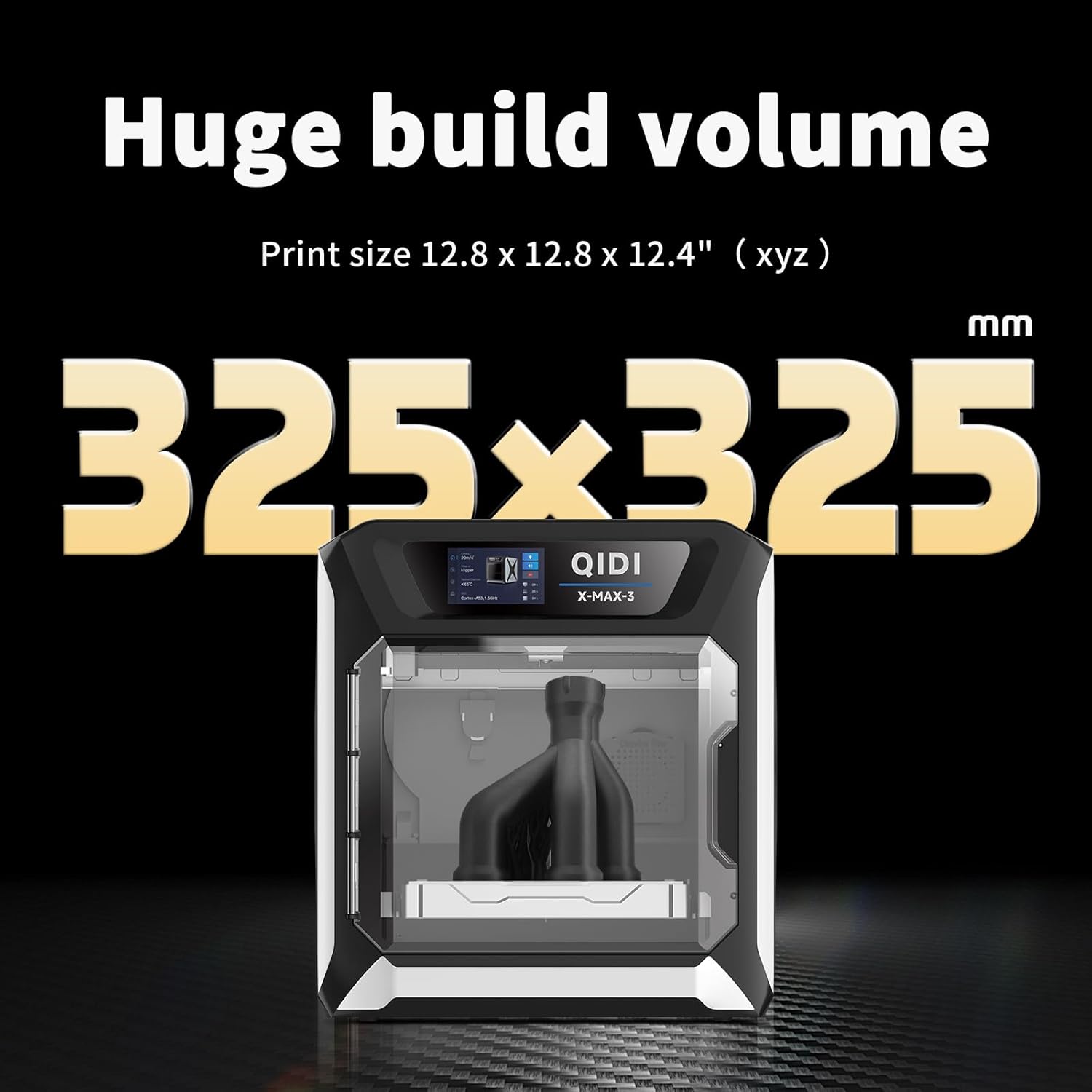 Impresora 3D QIDI MAX3, impresoras 3D de gran tamaño de alta velocidad, impresión rápida de 23.622 ins, nivelación totalmente automática, calor de