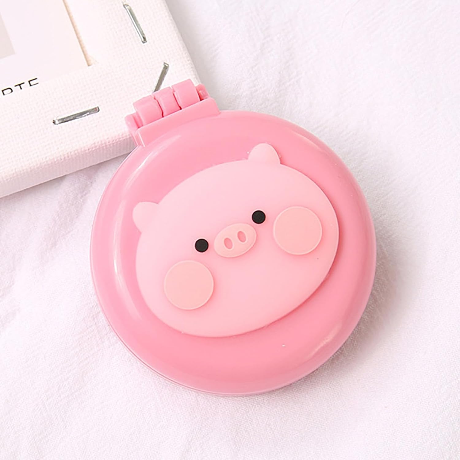 Cepillo de pelo de viaje, peine de bolsillo con mini espejo, cepillos de pelo plegables compactos, redondos, mini peine de masaje compacto para