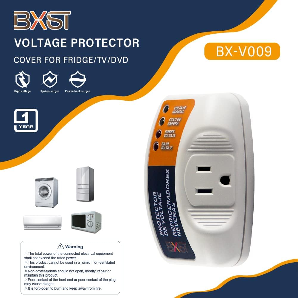GIDEON Protector de sobretensión, regleta de alimentación de una salida, protección de 120 V, 140 J, 1440 vatios, eléctrico automático seguro sobre