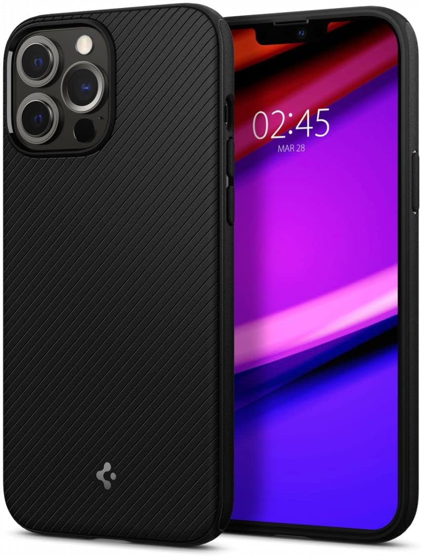 Spigen Core Armor Mag (MagFit) compatible con MagSafe diseñada para iPhone 13 Pro Max (2020), color negro mate