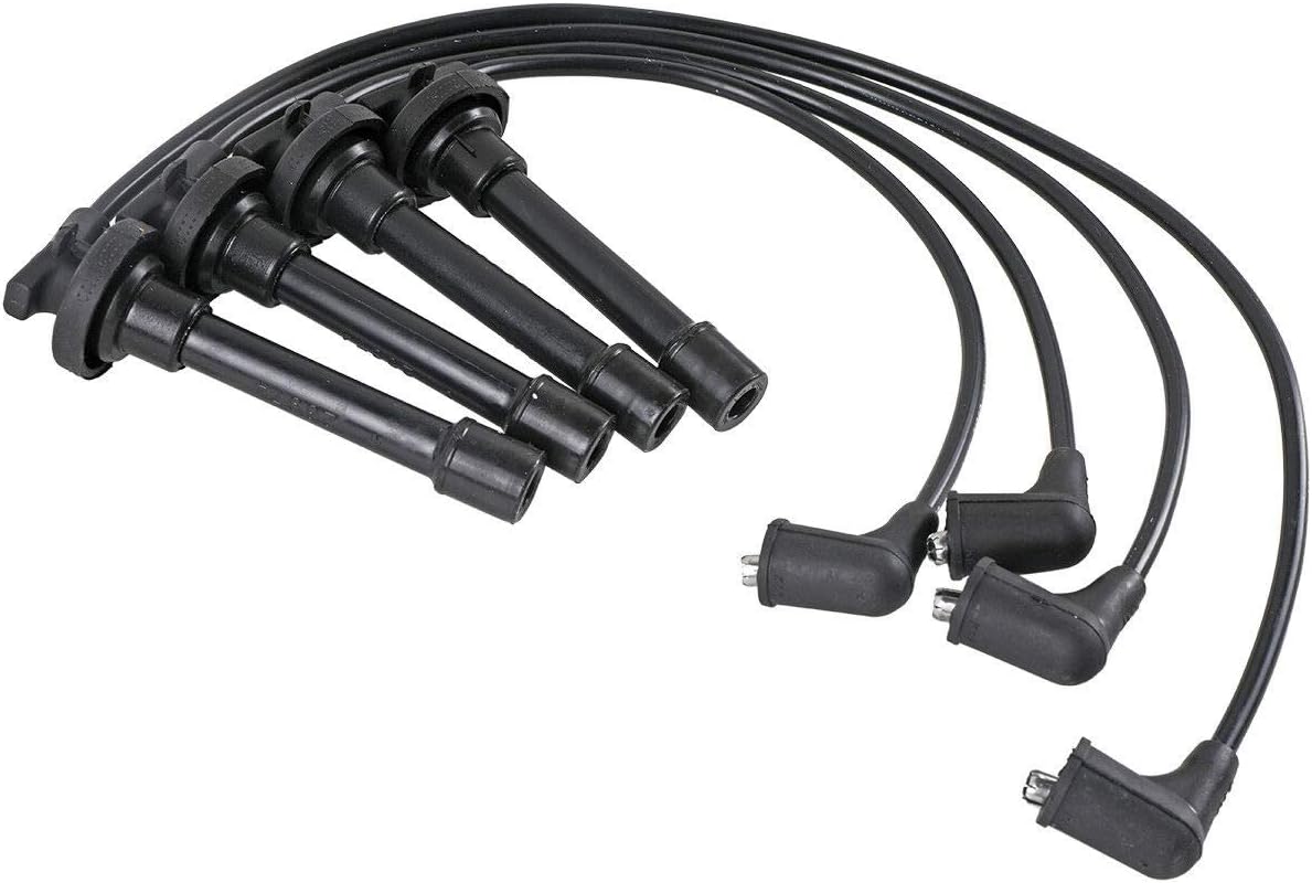 Cables de bujía de encendido de 0.276 in (juego de 4 piezas) para Nissan Altima 1997 1998 1999 2000 2001
