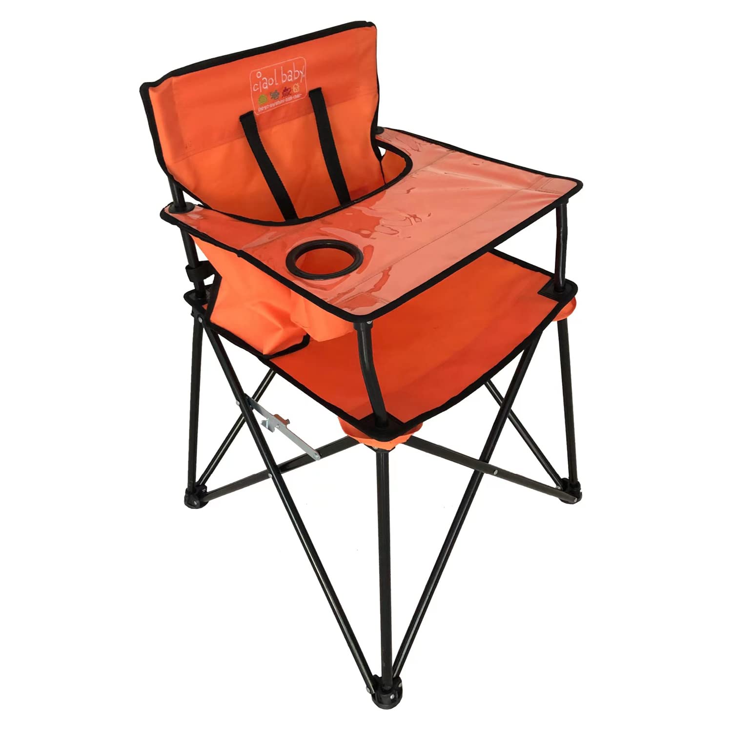 ciao! baby Silla alta portátil para bebés y niños pequeños, silla alta de viaje plegable compacta con bolsa de transporte para campamento al aire