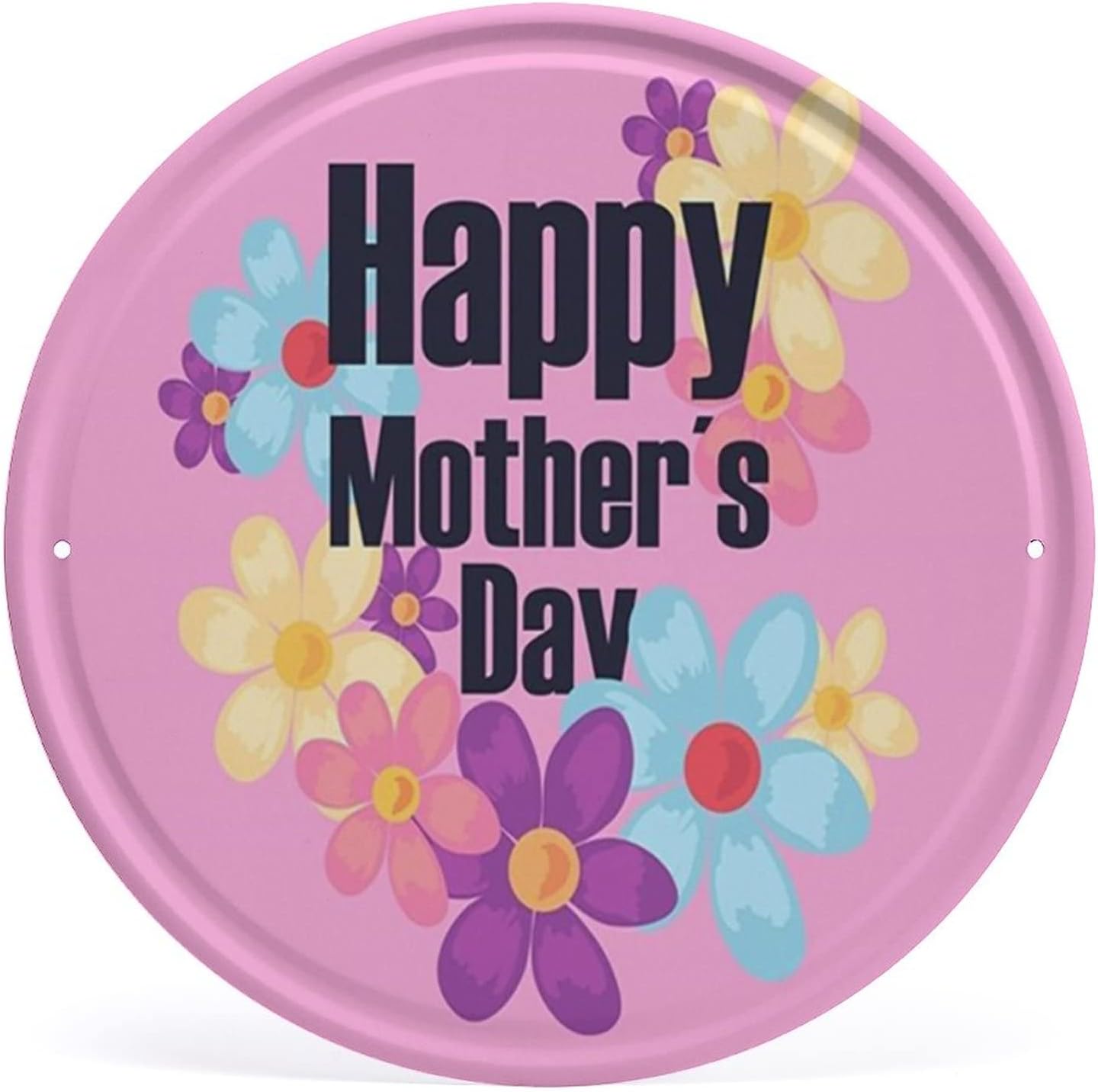 Cartel de metal con texto en inglés Happy Mother’S Day (Happy Mother’S Day de Stranger Things), decoración de pared, 6 x 6 pulgadas, cocina, puerta,