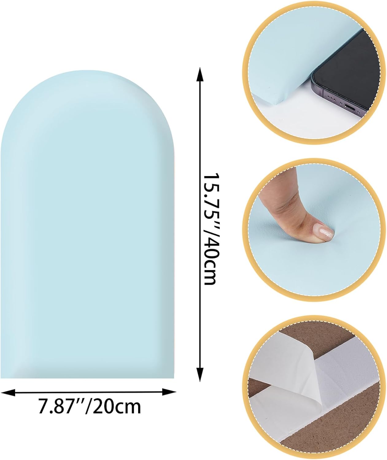 Acolchado de pared para niños con autismo, 4 paneles de pared tapizados para cabecero de despegar y pegar, decoración de guardería, calcomanías de