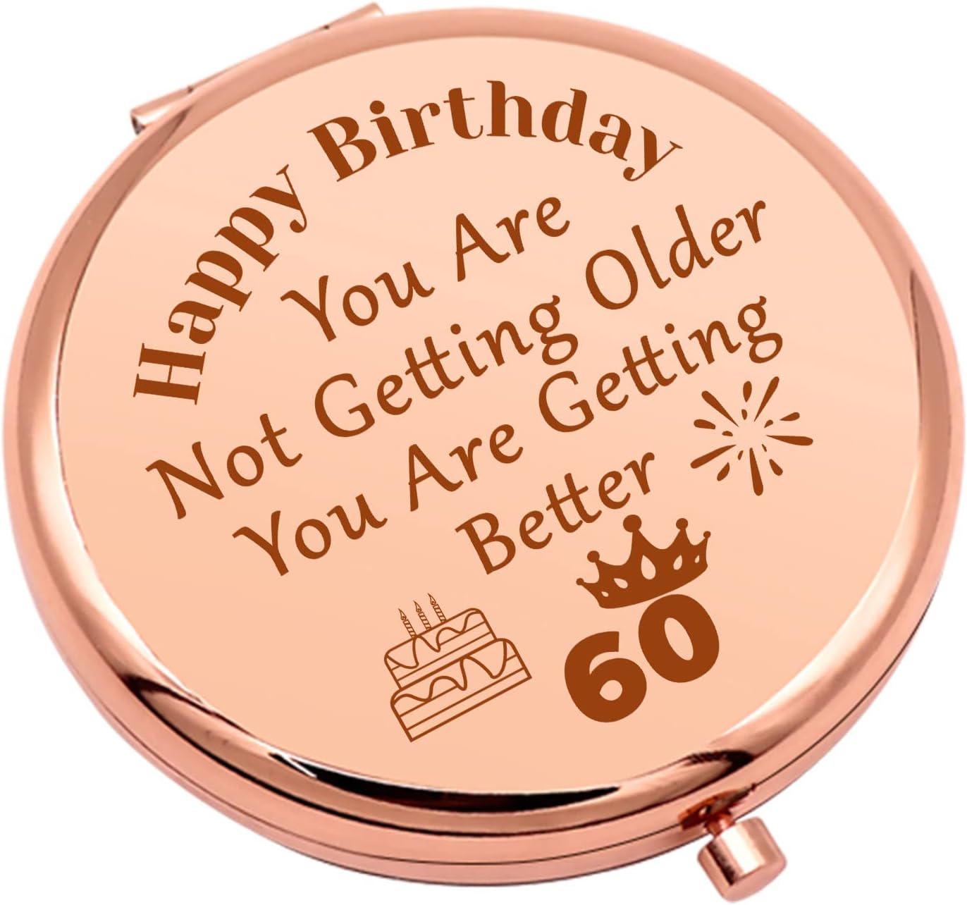 Regalo de cumpleaños de 60 años, idea de regalo de cumpleaños 60 para mujeres, espejo de maquillaje compacto, regalos de 60 para abuela, esposa,