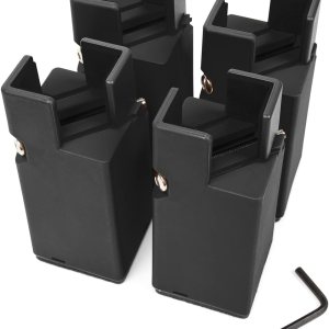 Goods4U Elevadores de muebles negros de 4 pulgadas  Perfecto para el dolor de rodilla  Solo para piernas de 0.8 a 1.6 pulgadas de grosor, 100% Goods4U Elevadores de muebles negros de 4 pulgadas  Perfecto para el dolor de rodilla  Solo para piernas de 0.8 a 1.6 pulgadas de grosor, 100%