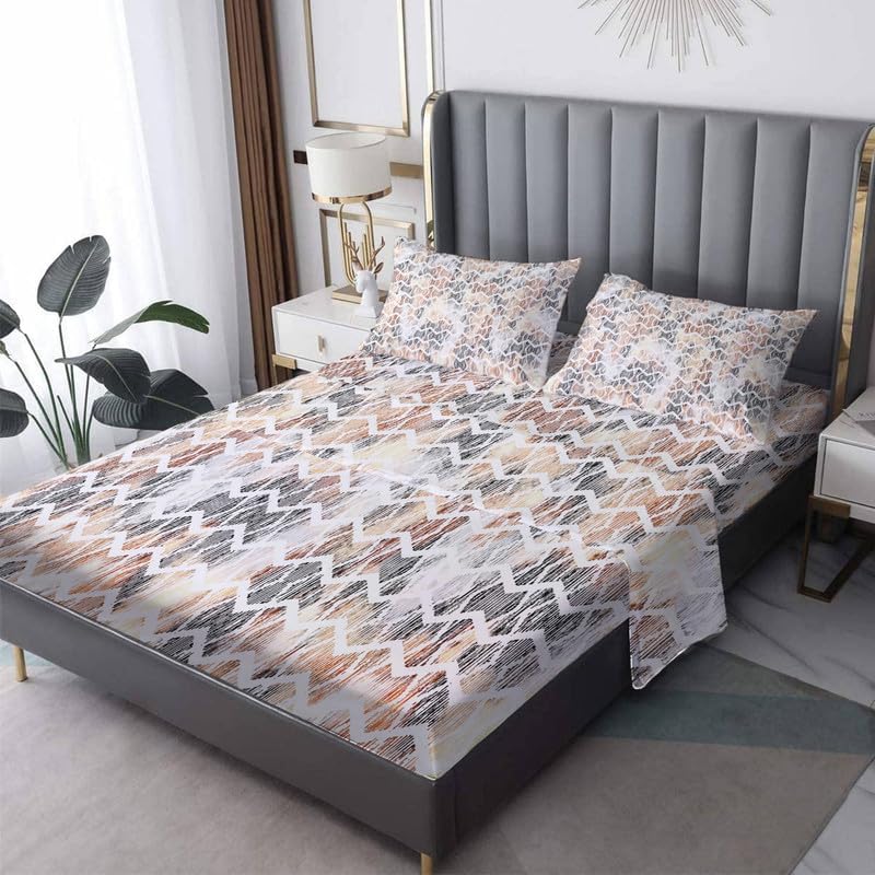 Sábanas con estampado de leopardo tamaño Queen  Sábanas vintage de 4 piezas y bolsillo profundo de 16 pulgadas, sábanas de microfibra suave de 600