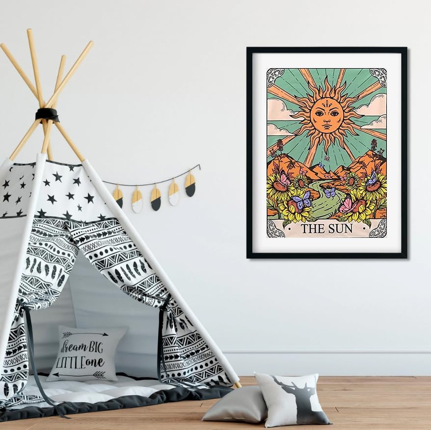 AIBOERL Kits de pintura de diamantes para adultos, paquete de 3 tarjetas de tarot 5D, kit de arte de diamantes de taladro completo, manualidades