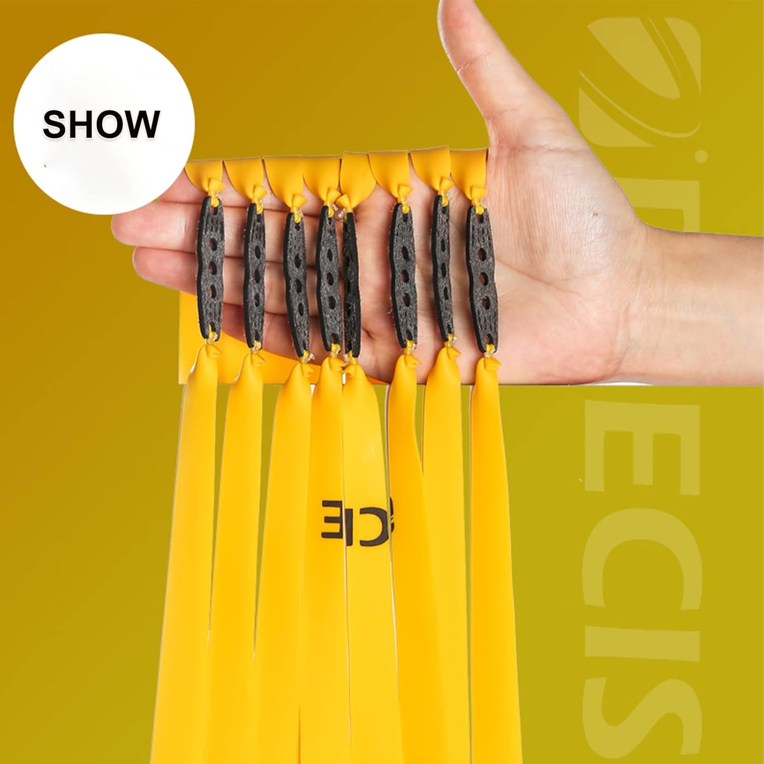 Slingshot Bolsa de munición Super Fibra 14″ 516″ 38″ 12″ de acero inoxidable Bolsa de bola planatubo Banda de repuesto antideslizante Larga vida