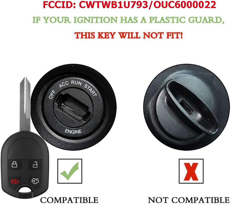 Repuesto de mando a distancia para Ford Explorer 01-2015 Mustang 05-2014 Expedition 03-2017 Edge 07-2015 Focus 06-2012y Lincoln Mercury Sable Mazda