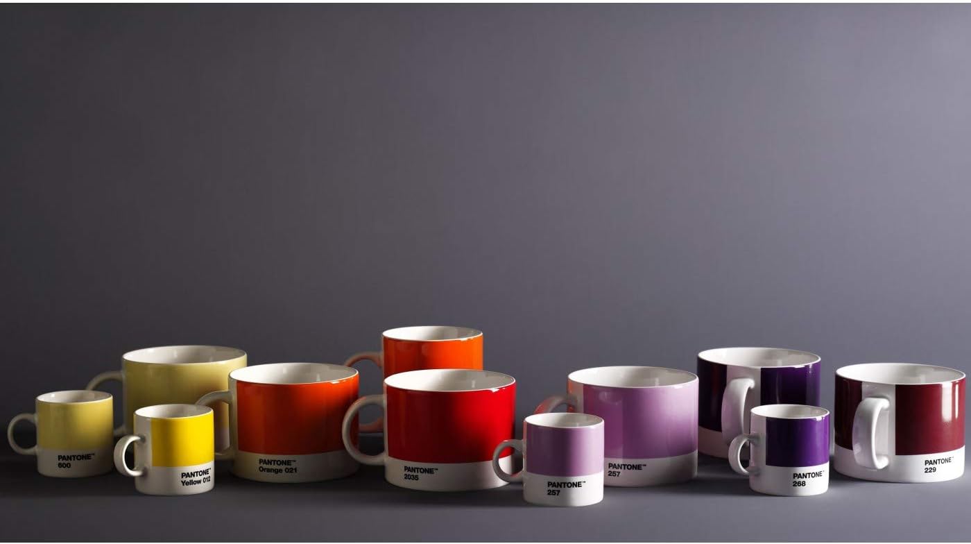 Pantone 101030021 – Tazas de porcelana (12.7 fl oz, color naranja 021, 3.3 x 3.3 x 4.8 in)