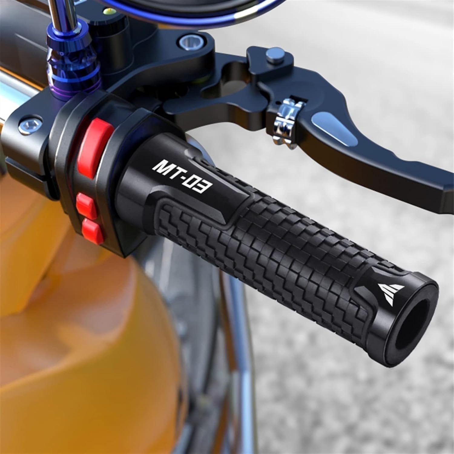 Mango cómodo 78 ” 22MM motocicleta Accesorios Racing Manillar Grips goma gel agarre para MT03 MT 03 MT-03 2015 2016 2021 2020