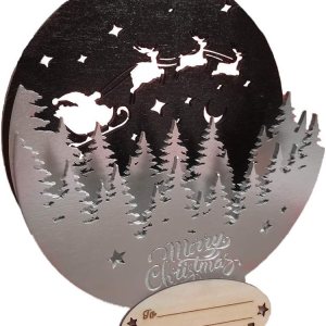 SABA Home Decor Tarjetas de Navidad 3D de madera para regalo tarjeta de felicitación desplegable con felicitaciones personalizadas a tus amigos y SABA Home Decor Tarjetas de Navidad 3D de madera para regalo tarjeta de felicitación desplegable con felicitaciones personalizadas a tus amigos y