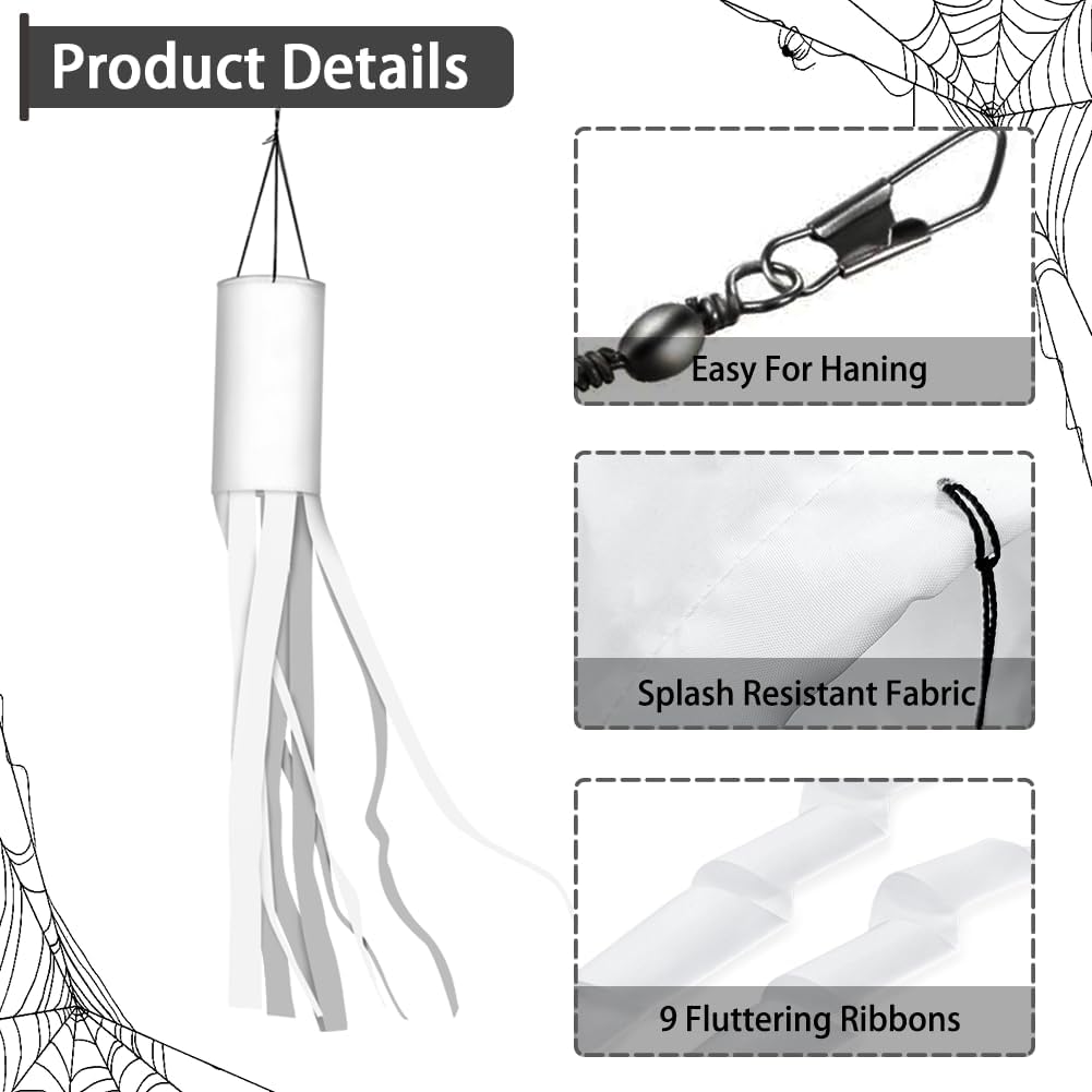 Calcetines de viento colgantes para exteriores con diseño de hojas para decoración de otoño