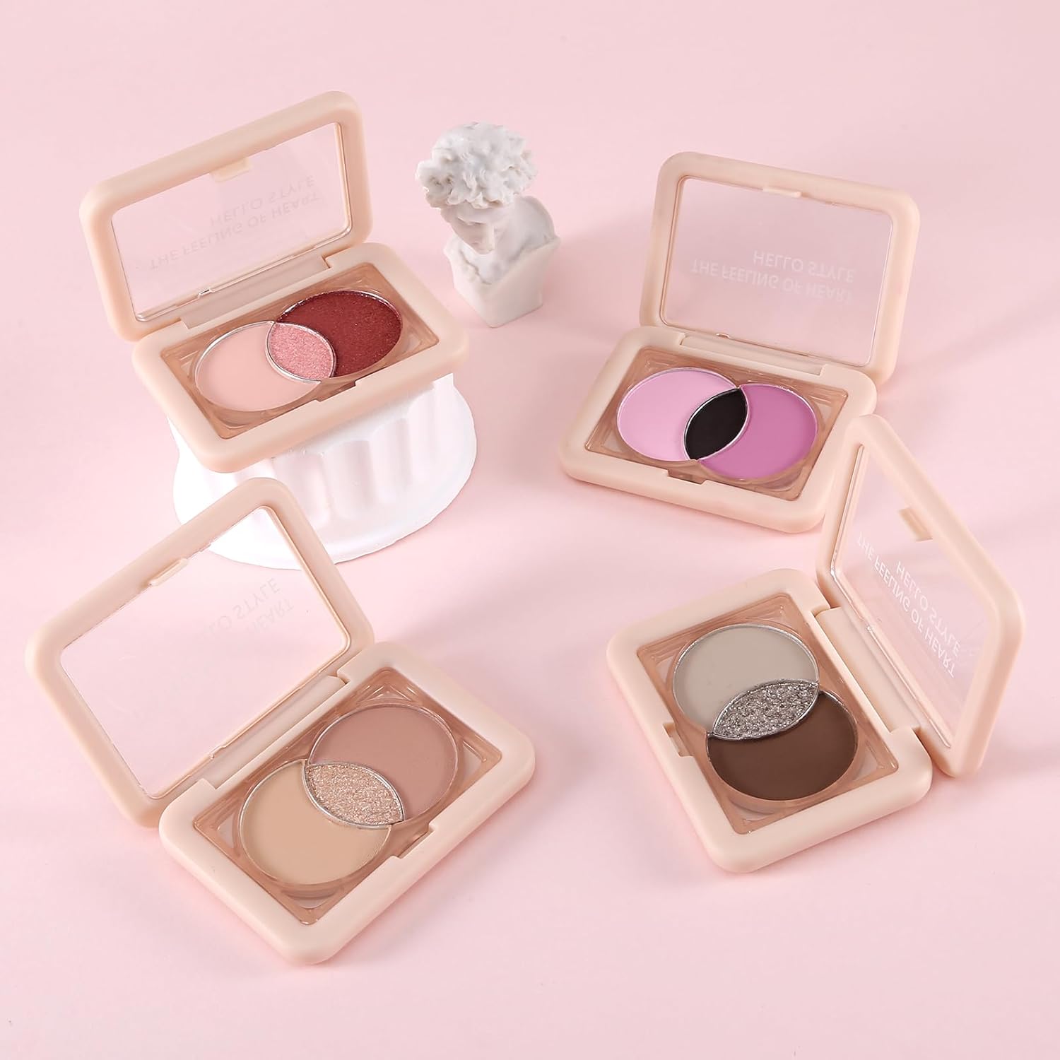 Boobeen Paleta de sombras de ojos, ultra pigmentada, mate, brillo y brillo, paleta de sombra de ojos en polvo mezclable de larga duración