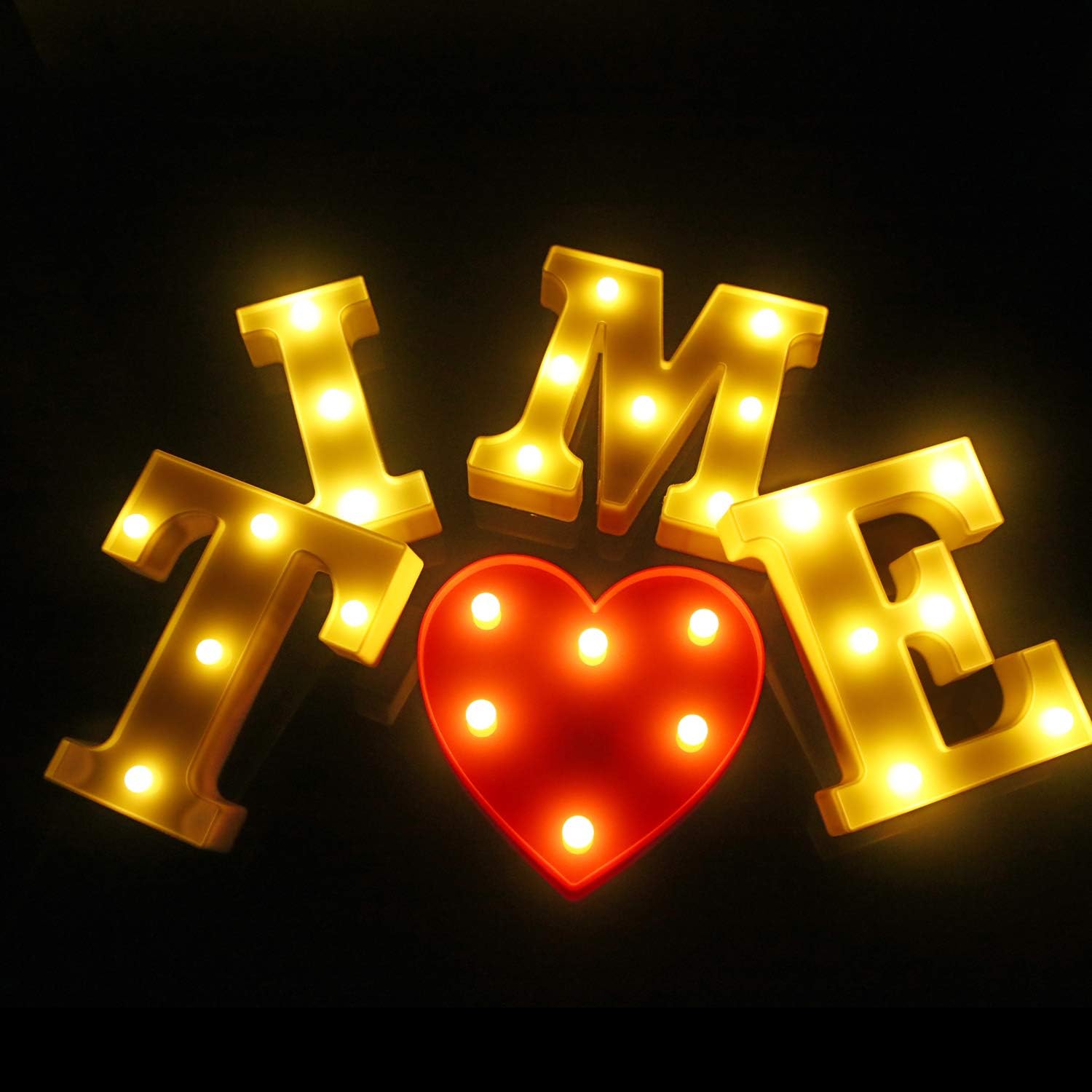 Luces LED de marquesina, 26 letras iluminadas, letras del alfabeto, producto perfecto para luz nocturna, boda, cumpleaños, fiesta, hogar, bar,