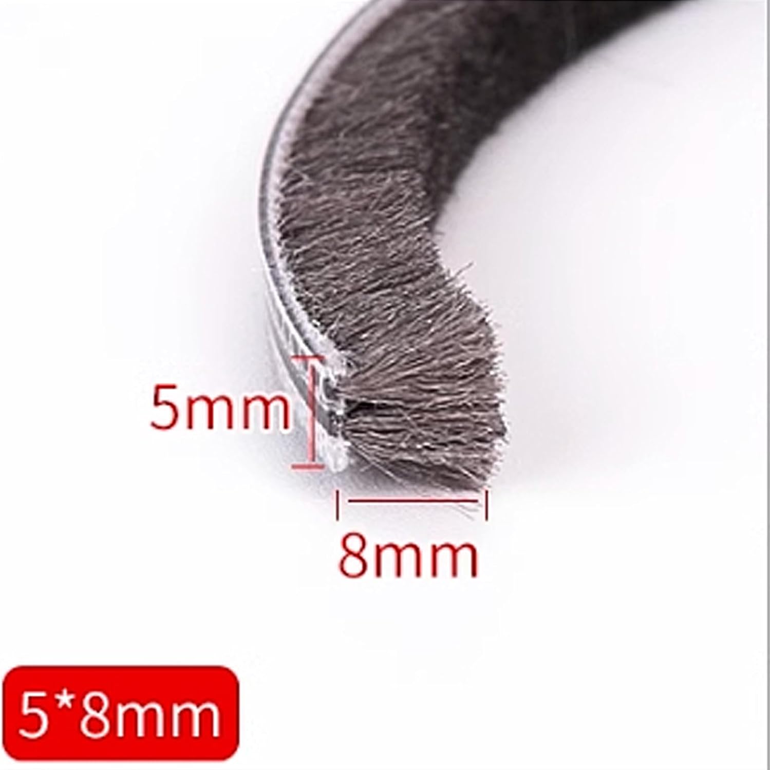 Cinta deslizante de 16 pies (16.4 ft) 196 pulgadas para ventanas y puertas, cinta de extractor de corriente, tira de sellado de cepillo, burlete de