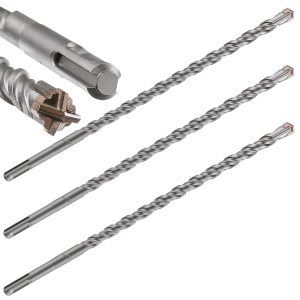Wensilon Broca de hormigón alargamiento de 3 piezas de 12 “x 12″-10” Material de carburo de doble rosca de tipo cruzado adecuado para hormigón, Wensilon Broca de hormigón alargamiento de 3 piezas de 12 “x 12″-10” Material de carburo de doble rosca de tipo cruzado adecuado para hormigón,