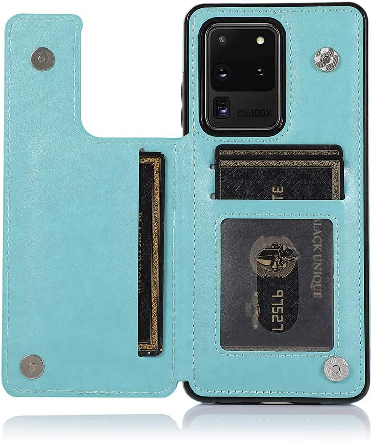 Funda de teléfono para Samsung Galaxy S20 Plus Glaxay S20+ 5G con protector de pantalla de vidrio templado y tarjetero tipo cartera, funda de piel