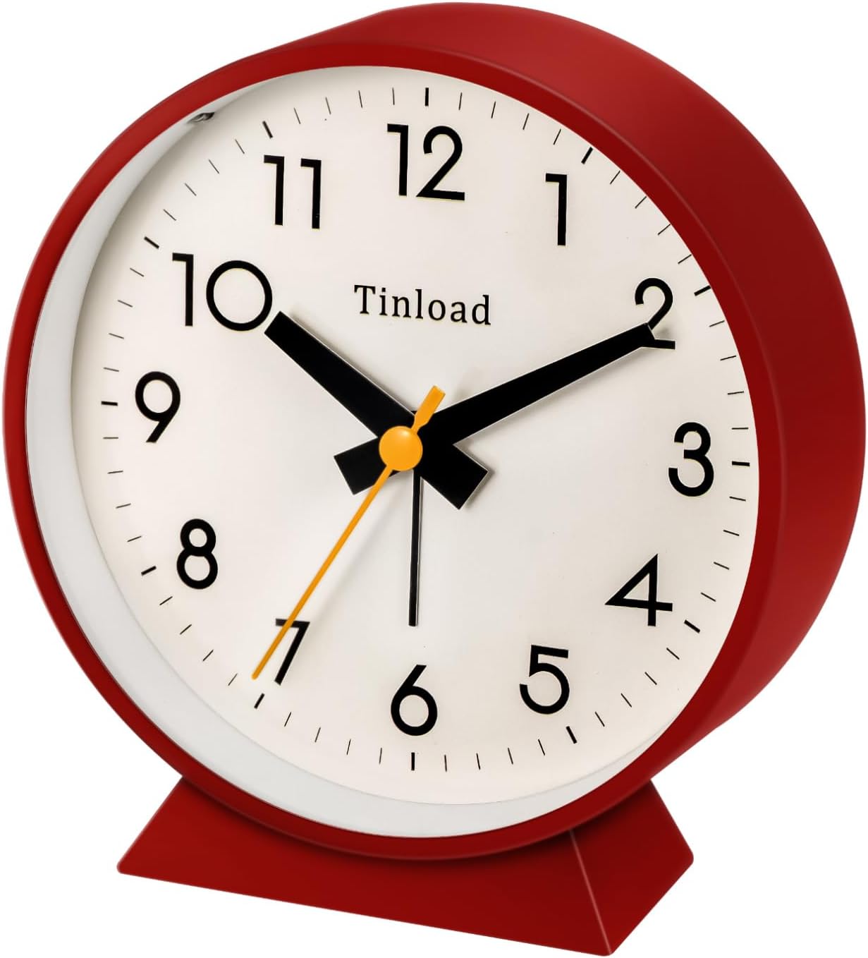 Reloj despertador analógico retro antiguo de 4.5 pulgadas, funciona con pilas, pequeño y silencioso con luz nocturna, funciona con pilas, para sala