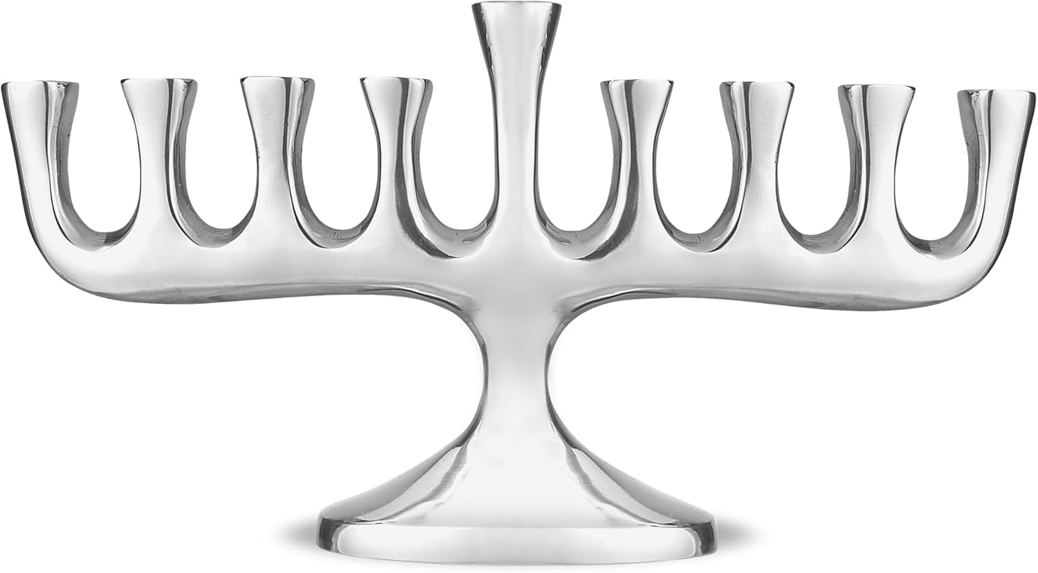 Zion Judaica Impresionante Menorá de diseñadores elegantes para Hanukkah Vela tradicional de alto pulido y aceite Chanukiah Clásico Chanukah Minorah