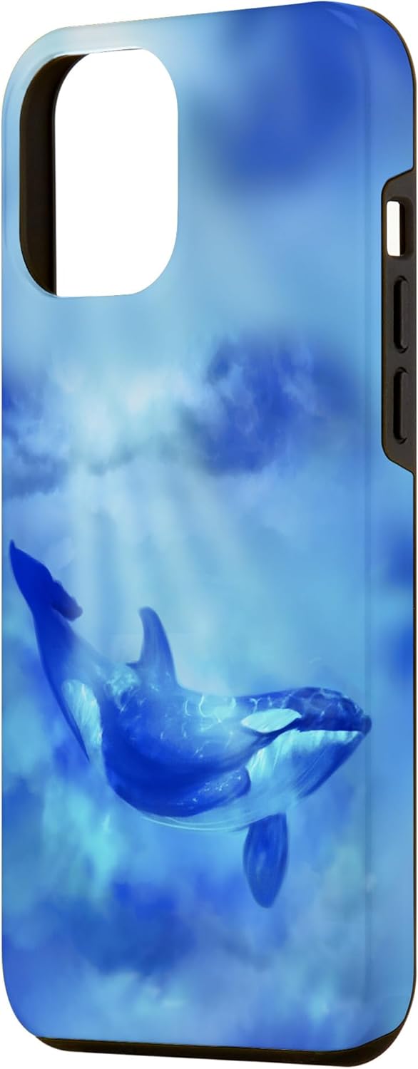 Funda para iPhone 13 Pro Max Orca Sea Panda Bajo el Mar Ballena Asesina