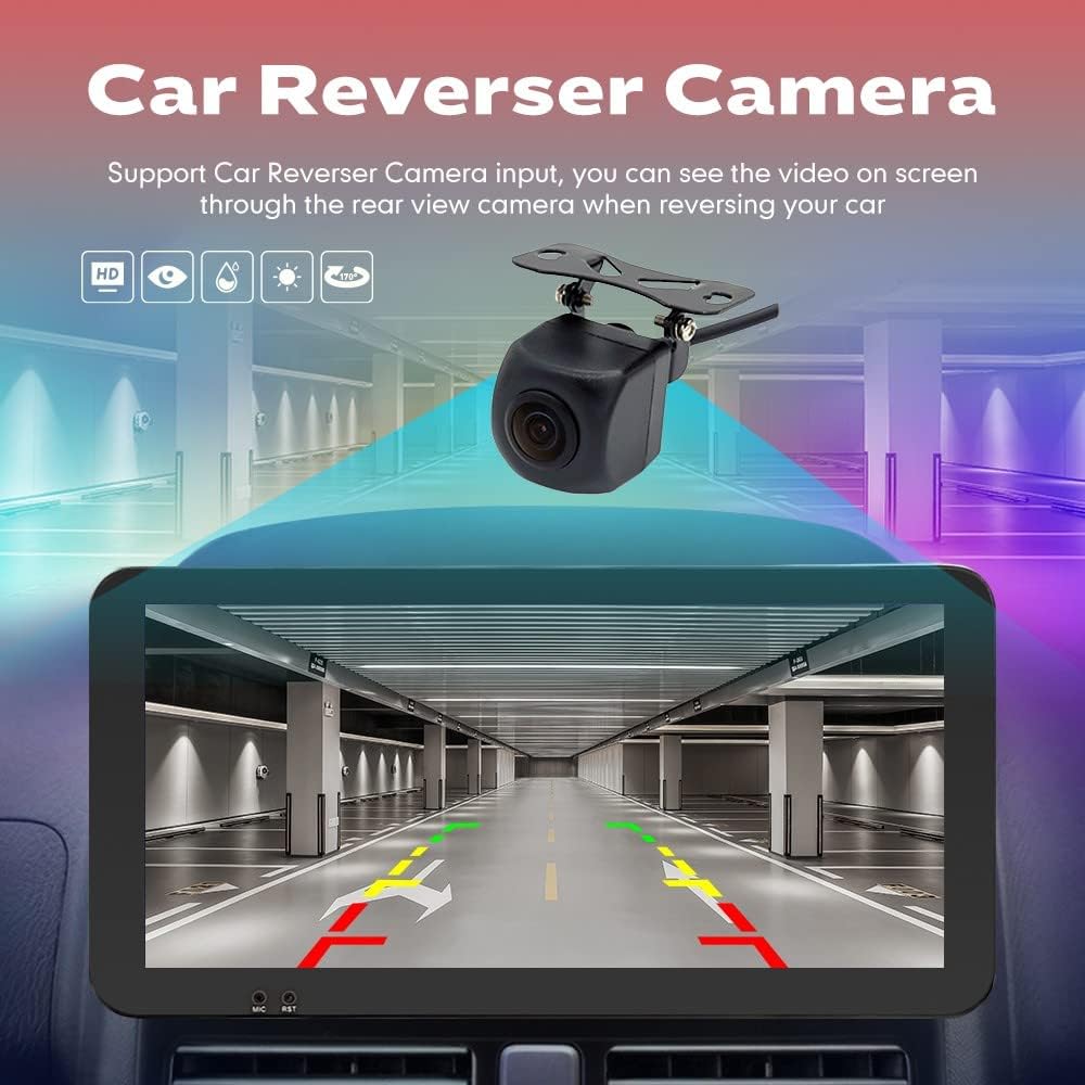 Kunfine CarPlay Android Navegación automática estéreo GPS Radio Cámara inversa Pantalla de cámara 10.33″ QLED Pantalla táctil Headunit Tablet Media