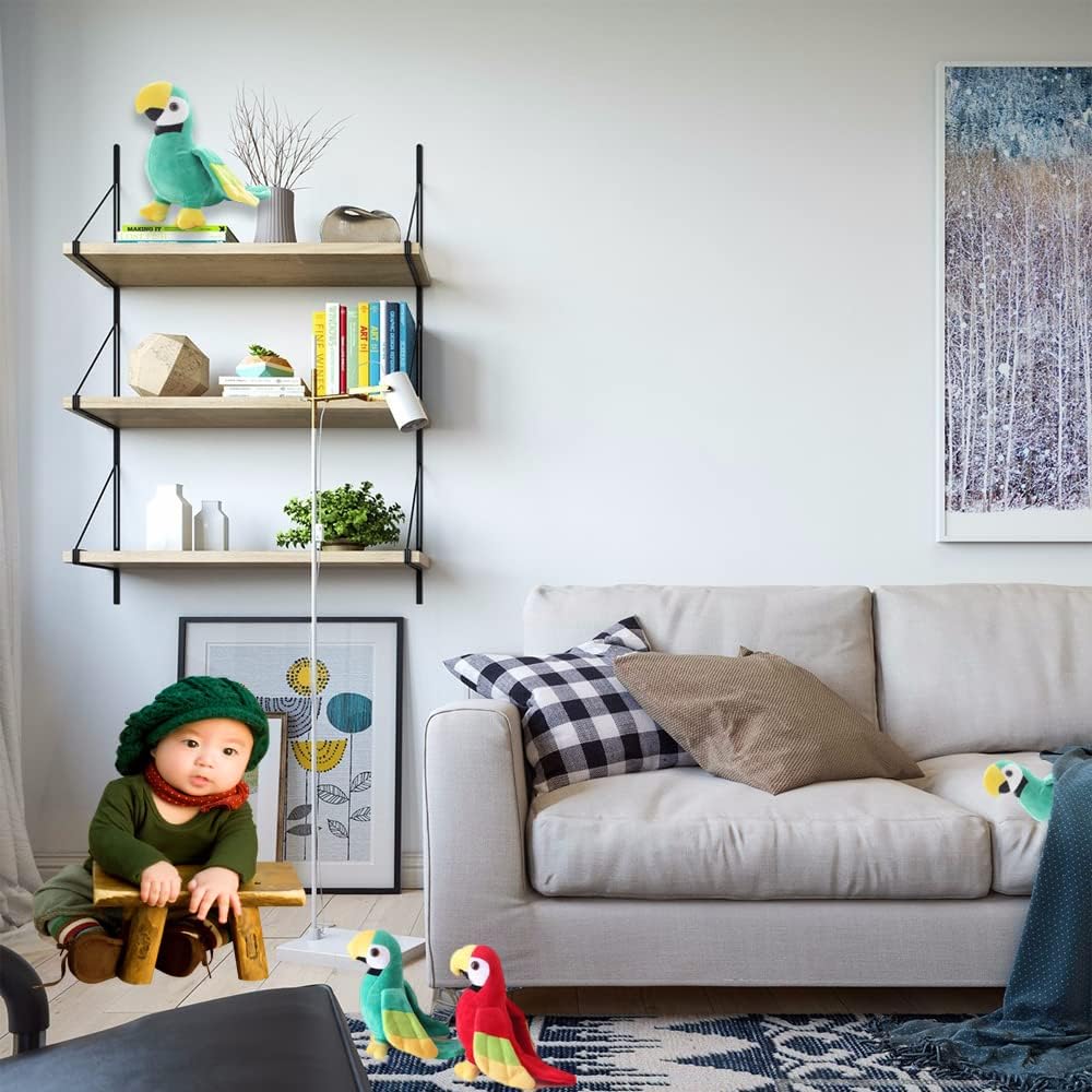 CHELEI2019 Peluche de loro de 9.8 pulgadas, suave pájaro de peluche, regalo para niños