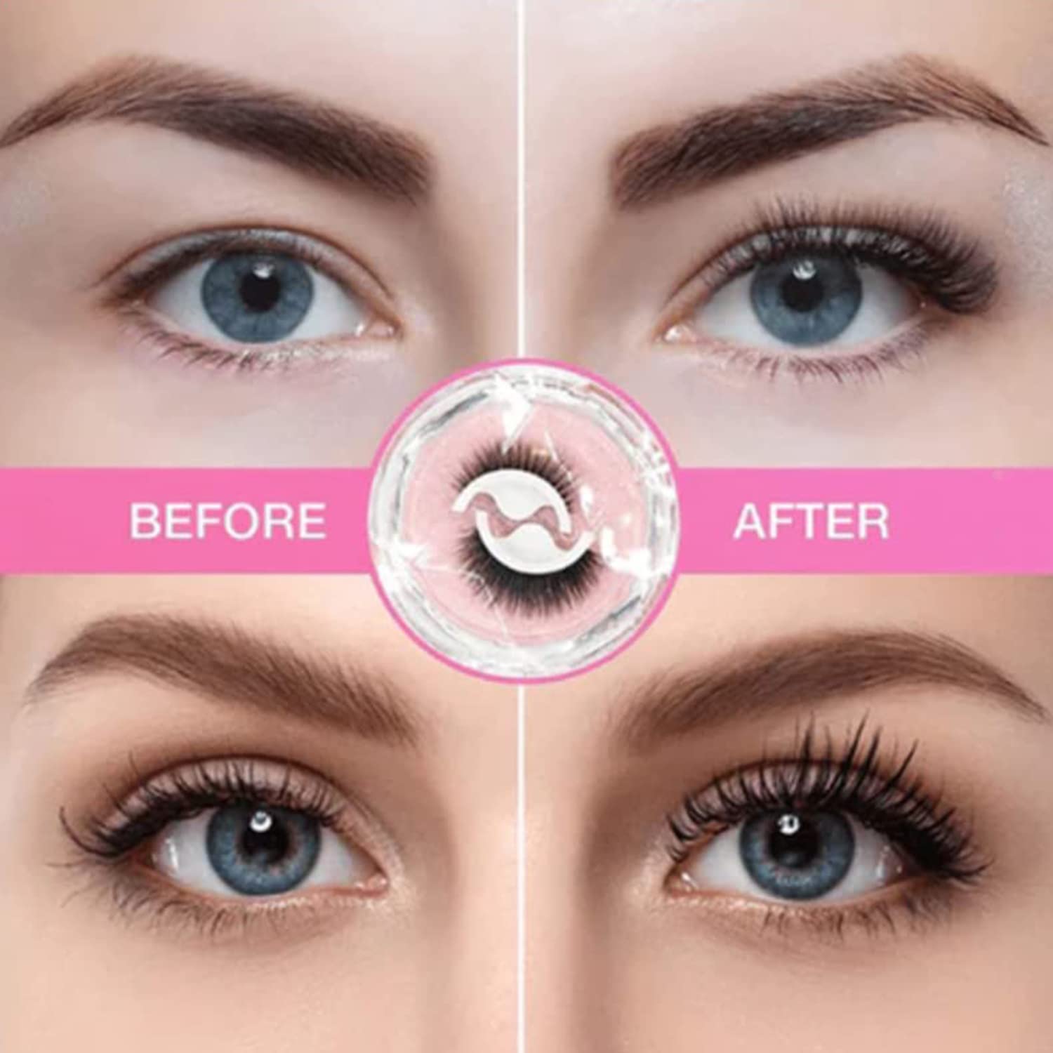 Banrlopu Pestañas autoadhesivas reutilizables, pestañas de ojos Banrlopu, pestañas autoadhesivas Glazyboo, sin pegamento, pestañas autoadhesivas,