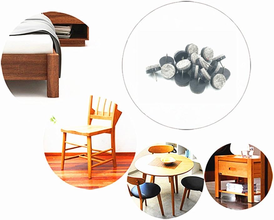 Almohadillas de fieltro HuanX35para clavar de alta resistencia, para patas de mesa y sillas, protectores de madera para pisos, 40 unidades
