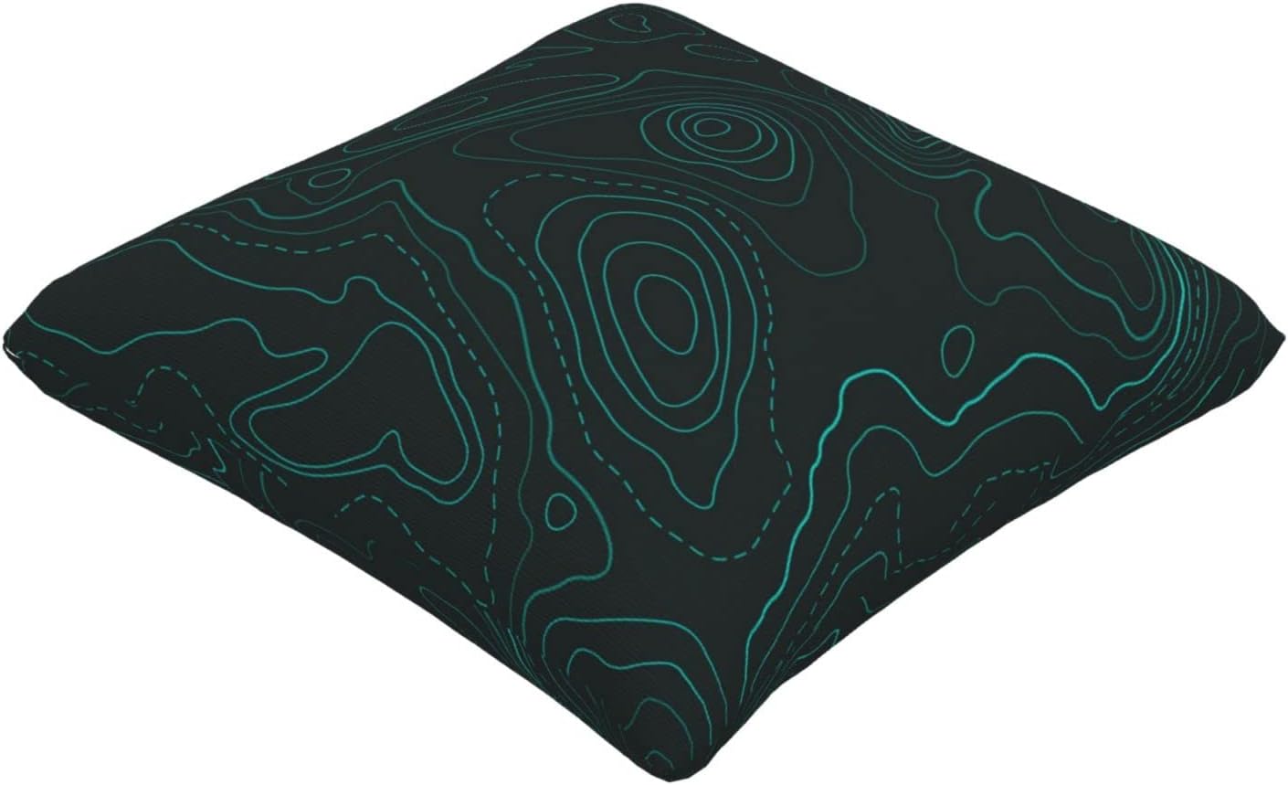 Funda de almohada cuadrada decorativa suave y abstracta topográfica, fundas de cojín, decoración del hogar para sofá, cama, silla, 16 x 16 pulgadas