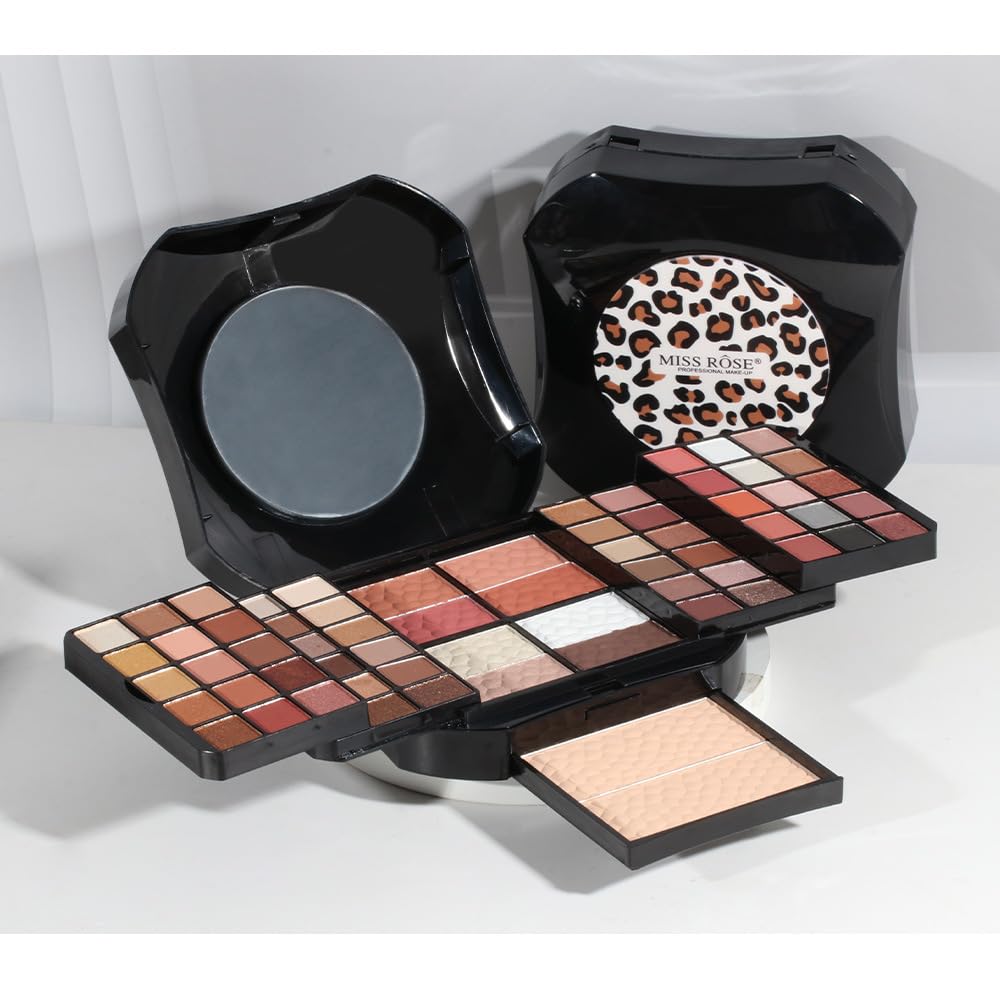 Kit de maquillaje cosmético de 64 colores para adolescentes, kits de maquillaje para niñas, paleta de maquillaje, sombra de ojos, espejo de
