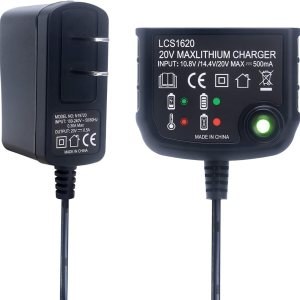 Lasica Repuesto para cargador de batería de litio de 20 V Black and Decker LCS1620B compatible con Black & Decker 20 voltios Max Litio LBXR20 Lasica Repuesto para cargador de batería de litio de 20 V Black and Decker LCS1620B compatible con Black & Decker 20 voltios Max Litio LBXR20