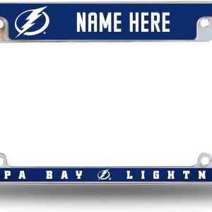 Rico Industries NHL Hockey Tampa Bay Lightning – Marco para placa de automóvil cromado, de 12 x 6 pulgadas, para automóvil, camión, SUV Rico Industries NHL Hockey Tampa Bay Lightning – Marco para placa de automóvil cromado, de 12 x 6 pulgadas, para automóvil, camión, SUV