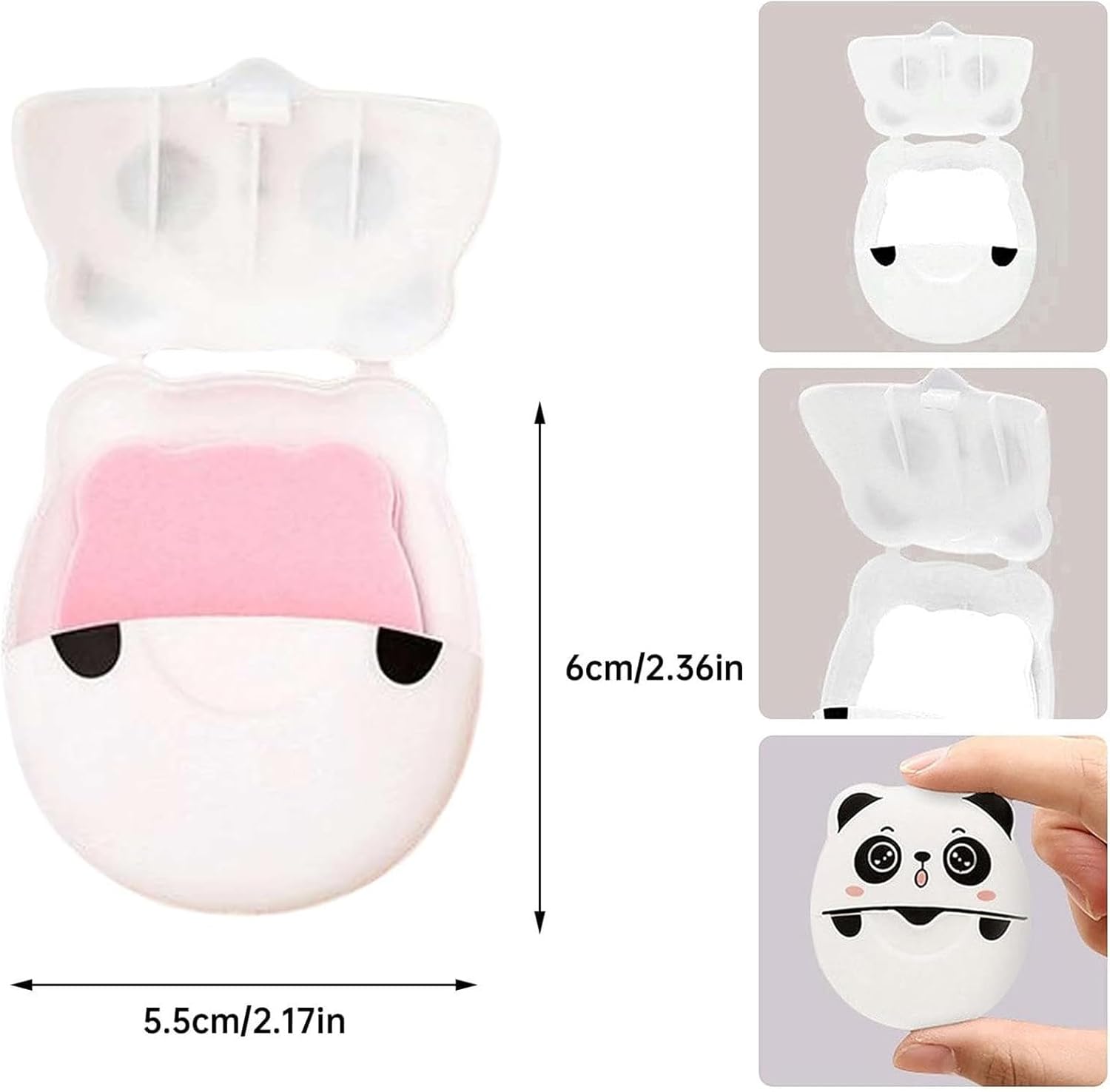 AitnWoy Panda – Lindas hojas de jabón portátiles, 150 piezas de papel de jabón de viaje, desechables, solubles en agua, lavado de manos, jabón de