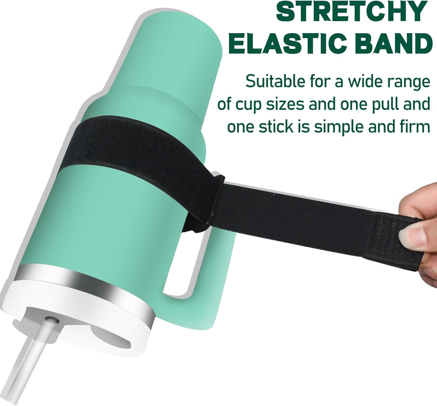 Yialins Bolsa grande para botella de agua para vaso Stanley Quencher, para iPhone 14 Pro Max, iPod Air, tarjetas de crédito, llave (verde)