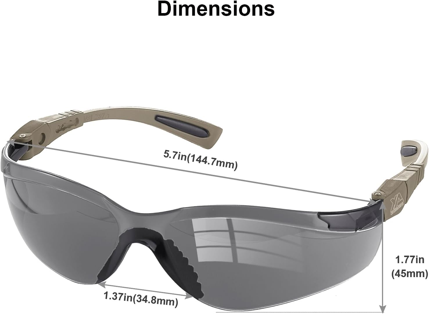 xaegistac Shooting Glasses Anti-fog Shooting Range Eye Protection, Adjustable Safety Glasses with Zipper Hard Case