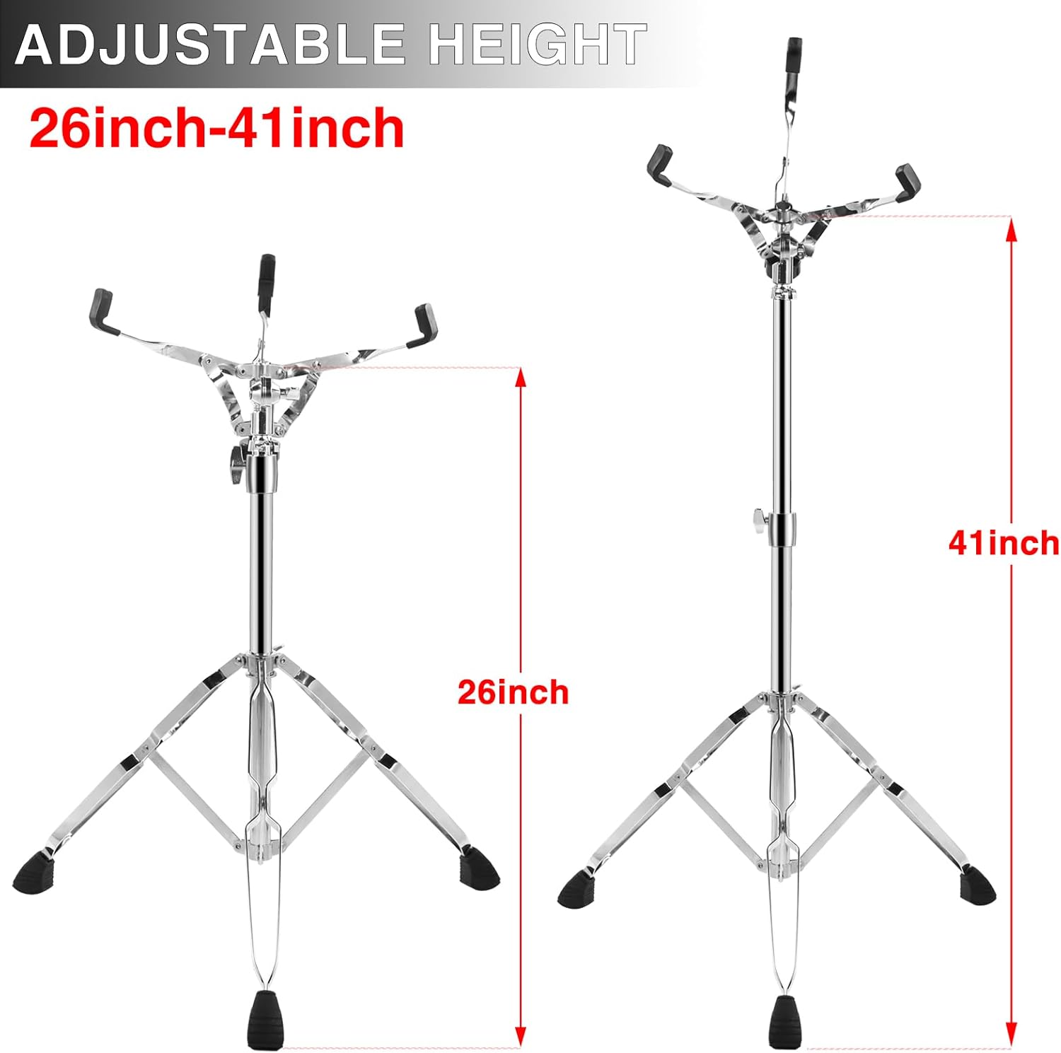 Soporte de batería con soporte para baquetas, soporte de tambor de práctica ajustable para almohadilla de tambor de 10 a 14 pulgadas, altura