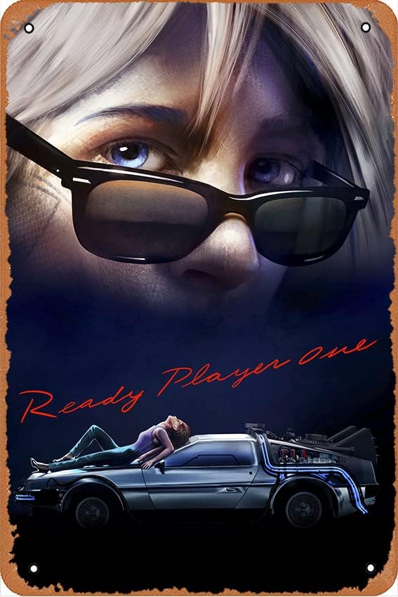 Cartel de la película Ready Player One, póster clásico de metal, letrero de metal de estaño, regalo divertido vintage, decoración de pared retro