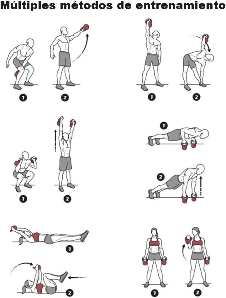Pesas rusas AGYH Negro, Entrenamiento De Fuerza, Entrenamiento Central, Equipo De Entrenamiento Cruzado, Base Antideslizante, 6 Opciones De Peso,